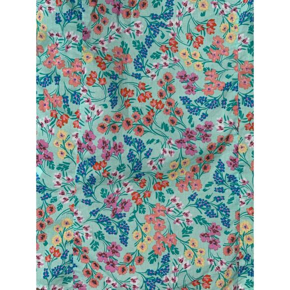 J. Crew Factory Lightweight Cotton Shirt Signature Fit Spearmint Floral Print S - Picture 11 of 11
